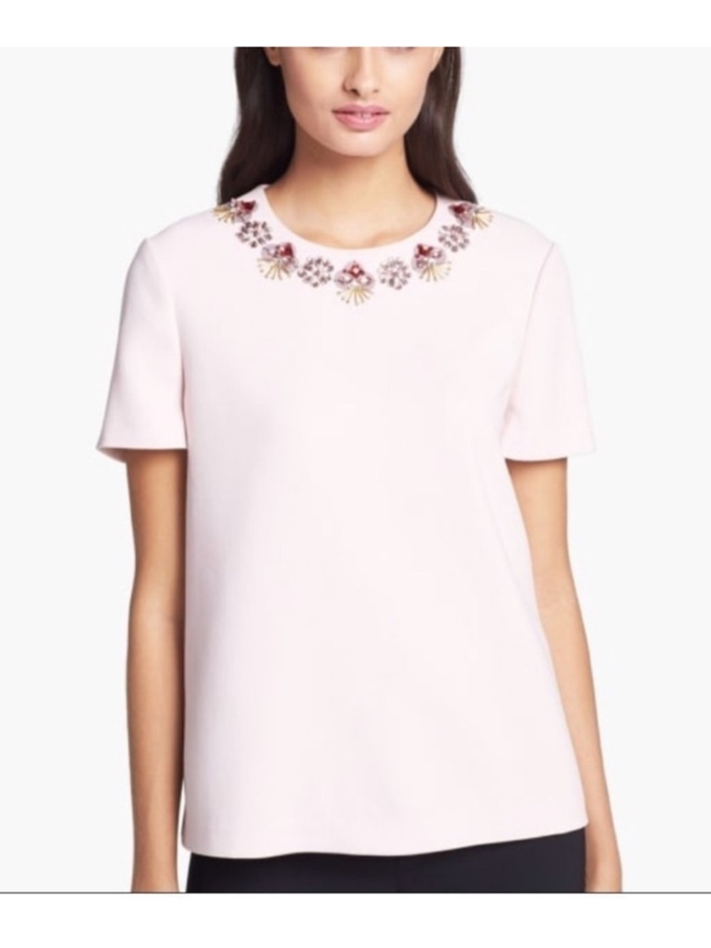 Kate Spade Women’s Top Alexandria Pink
Rhinestone Embellished Shirt Size 8